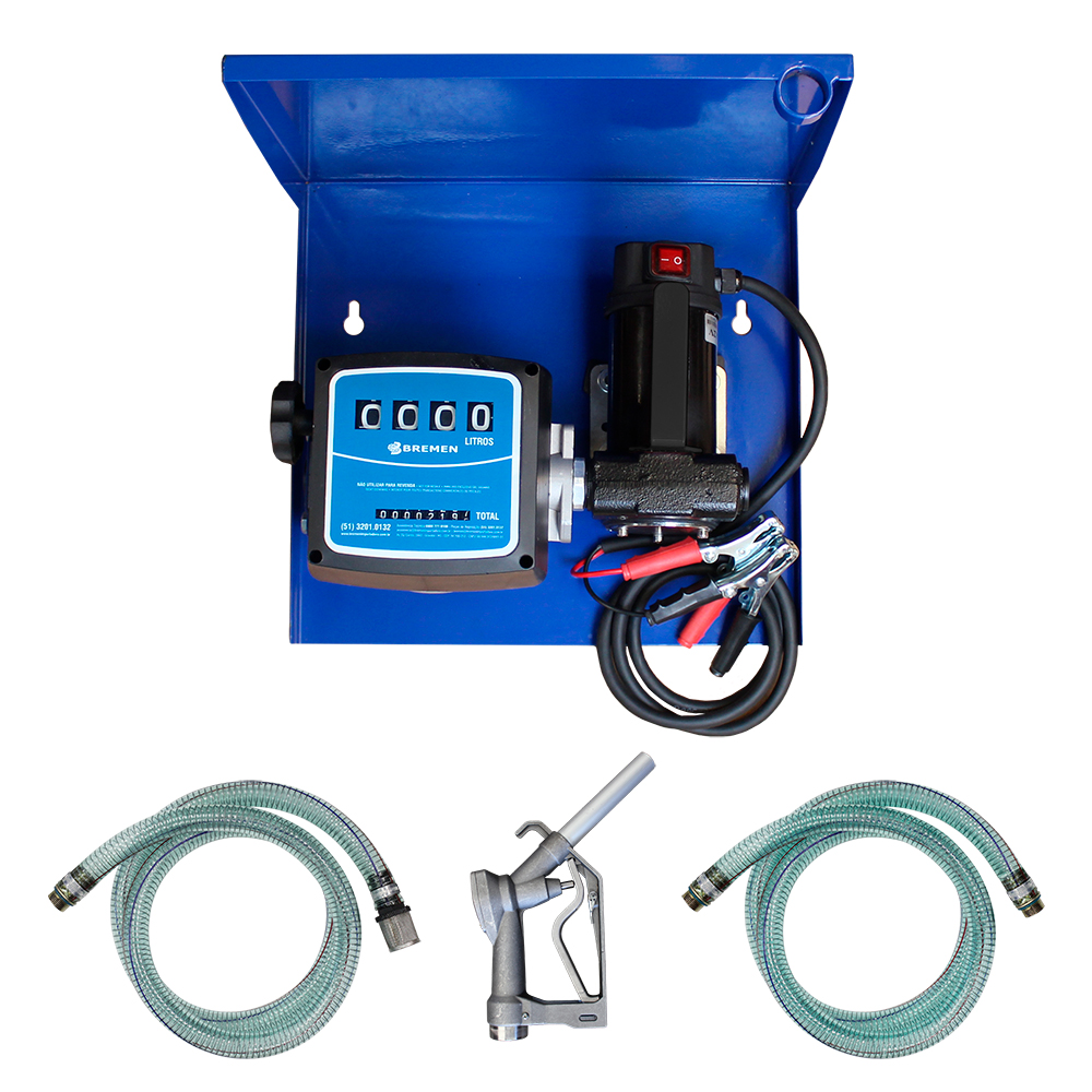 Kit de Abastecimento para Diesel 12V 40L/min • C/ Medidor, Bico e Mangueira