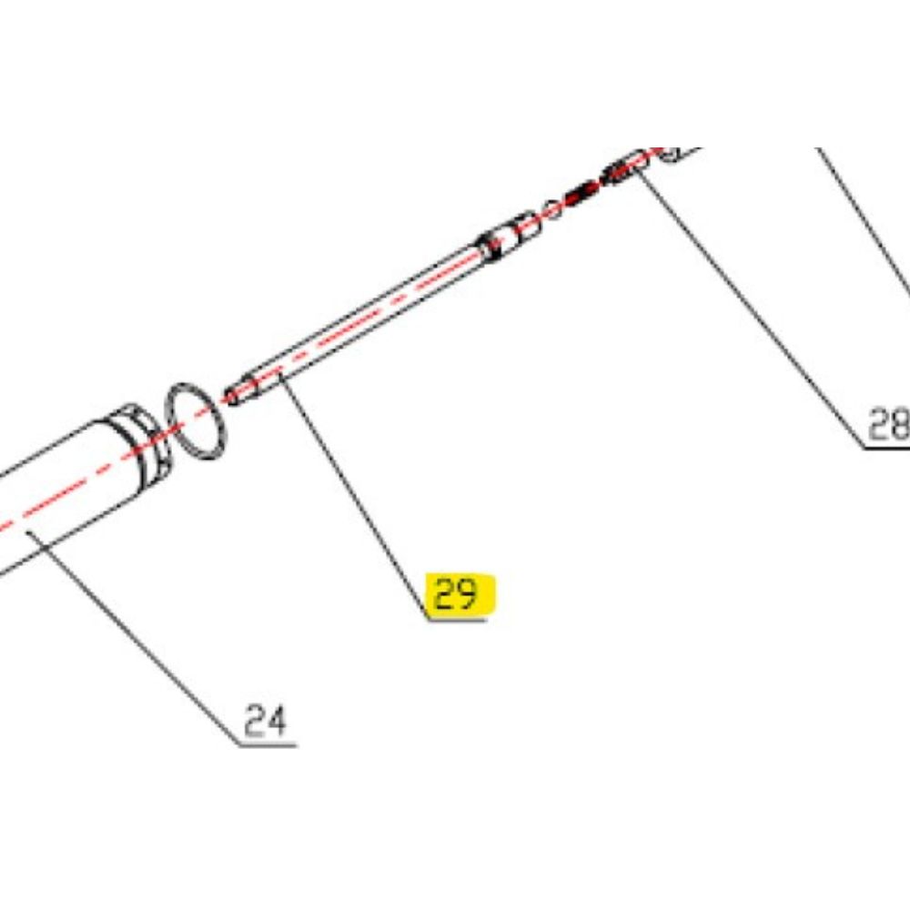 Eixo de Conexão com 142 mm para Propulsora de Graxa 6906