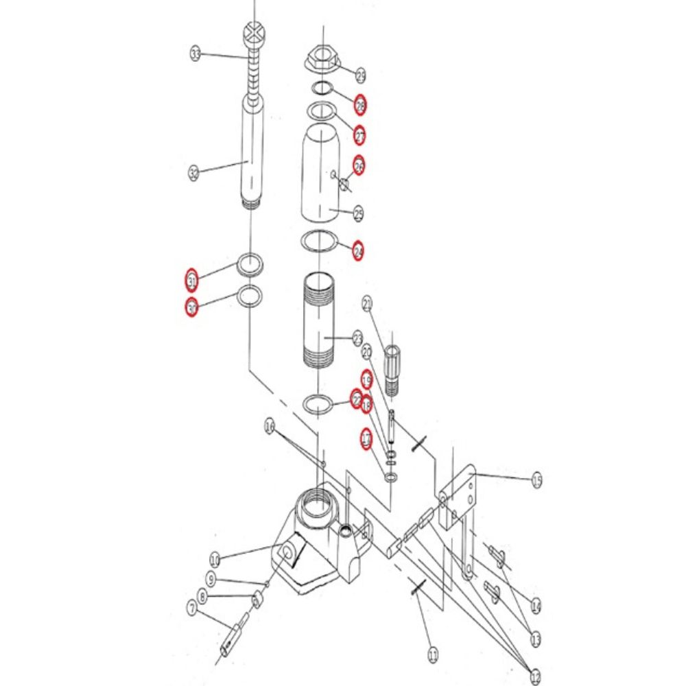 Kit Vedação para Macaco Garrafa 2218