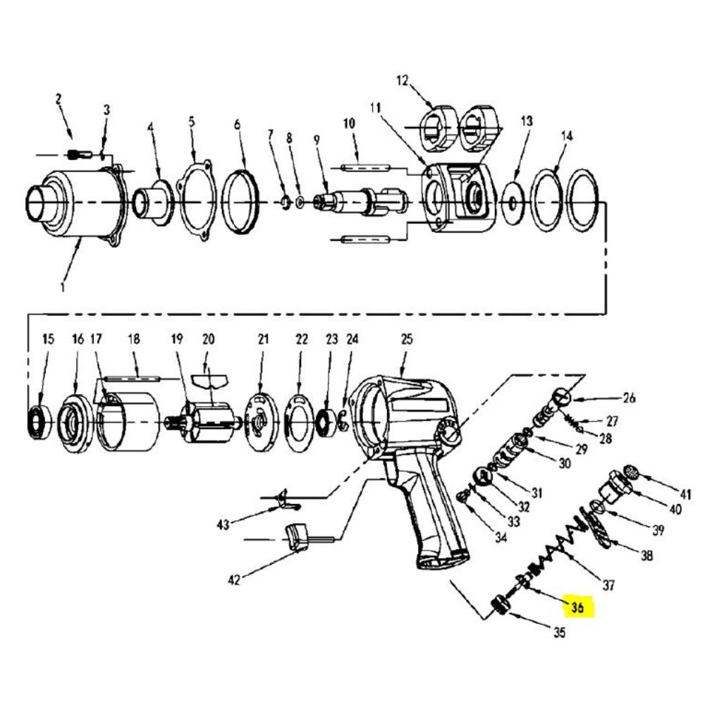 Válvula de Entrada para Chave de Impacto 1/2" 8786