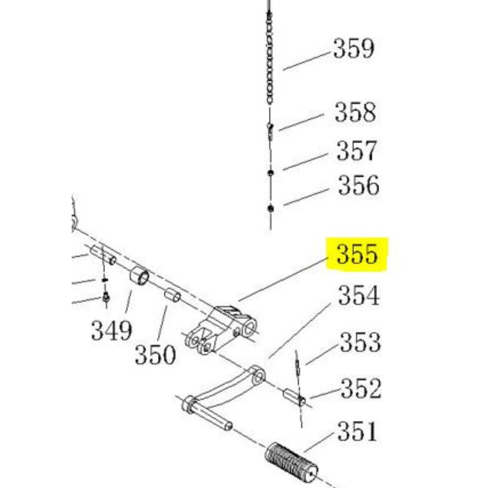 Base do Pedal para Empilhadeira Hidráulica 2310, 5257, 5258 e 6260