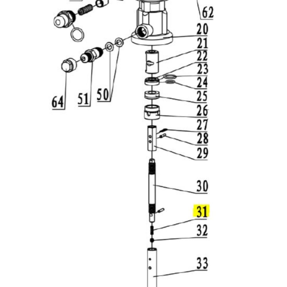 Mola de Entrada para Propulsora 50:1 8597, 8596 e 8595