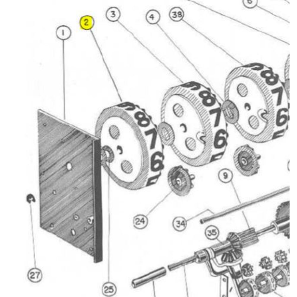 Roda Esquerda P/ Numerador 1394