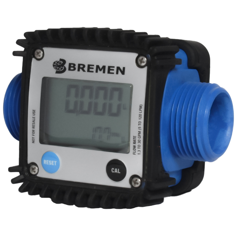 Medidor Digital GROZ para Arla 32 • 1" x 1" BSP Macho • 120 L/min