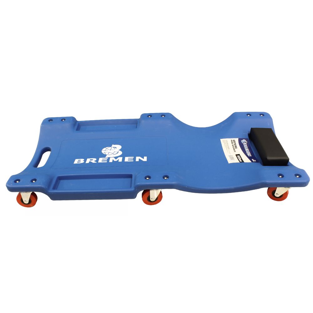 Esteira para Mecânico 150 kg Azul • C/ Encosto para Cabeça e Porta-Ferramentas