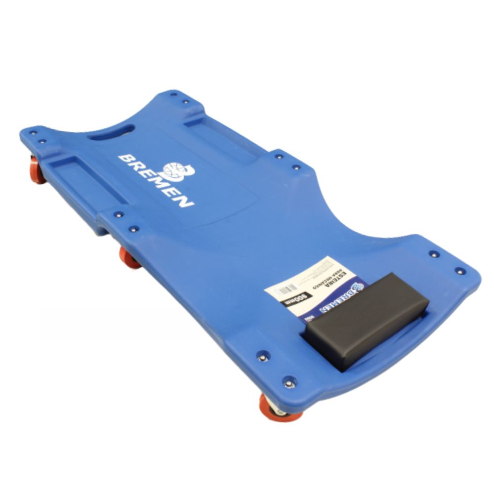 Esteira para Mecânico 150 kg Azul • C/ Encosto para Cabeça e Porta-Ferramentas