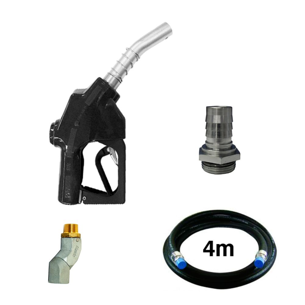 Kit Abastecimento PIUSI para Diesel 220V 90L/min • C/ Bico Automático, Mangueira de Transf. NBR 4m, Pressostato e Válvula Antirretorno com Filtro