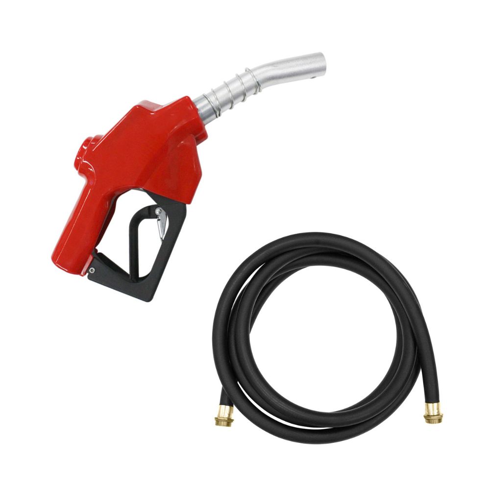 Kit Abastecimento para Diesel 220V 66L/min • C/ Bico Automático, Mangueira de Transf. NBR 4m e Válvula Antirretorno com Filtro Y