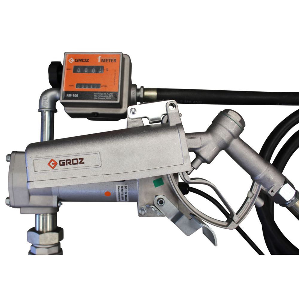 Kit Abastecimento GROZ para Diesel, Gasolina e Querosene 12V 45L/min • À Prova de Explosão