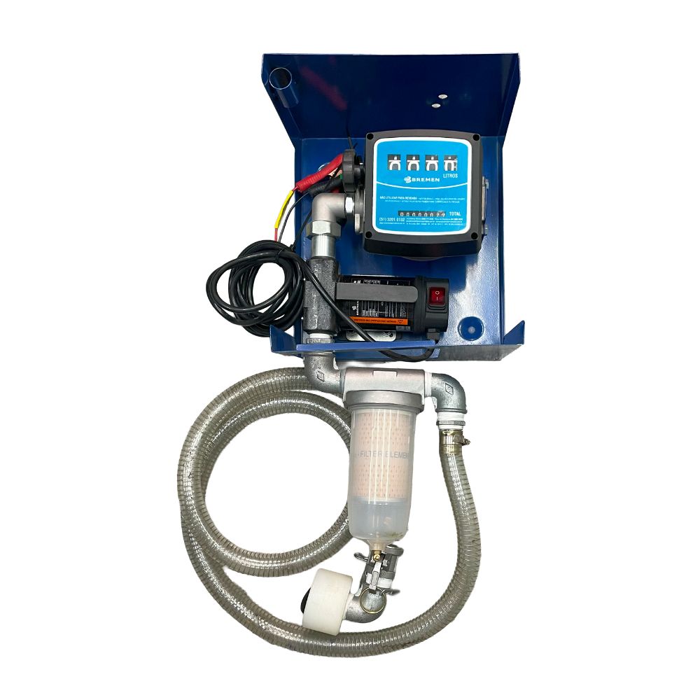 Kit para Contentor IBC com Bomba para Diesel 12V 40L/min • C/ Filtro, Bico Manual e Mangueira NBR 4m