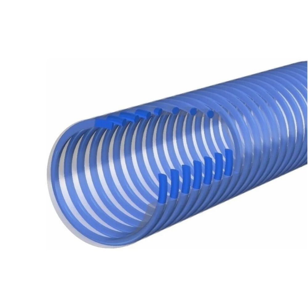 Mangueira de Sucção PVC Ø 1" x Rolo 50 m • Espiral de PVC Azul • P/ Diesel