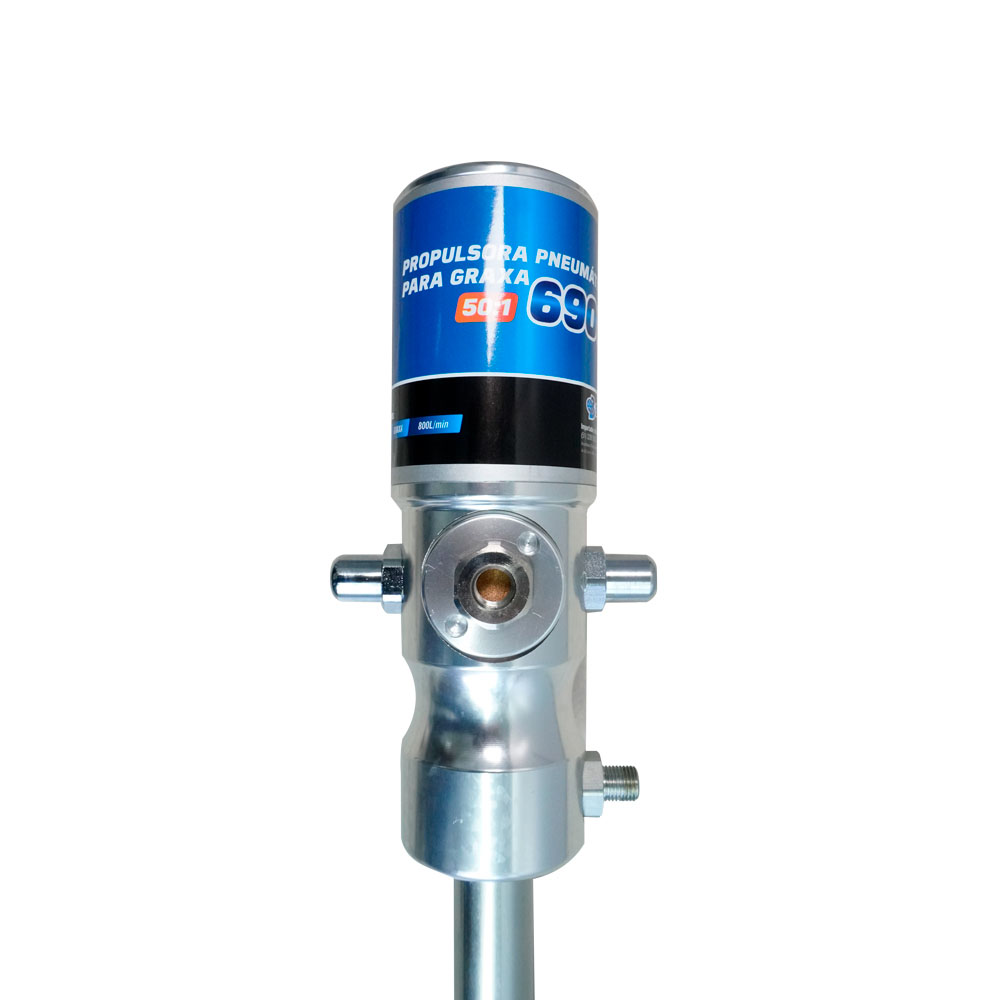 Propulsora Pneumática • Graxa • 800 g/min Rateio 50:1 • P/ Tambor de 200 kg