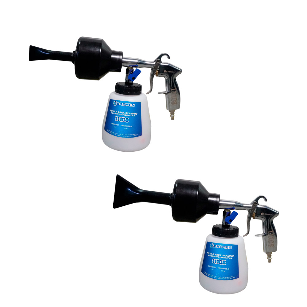 Pistola Pneumática para Shampoo Limpeza Automotiva