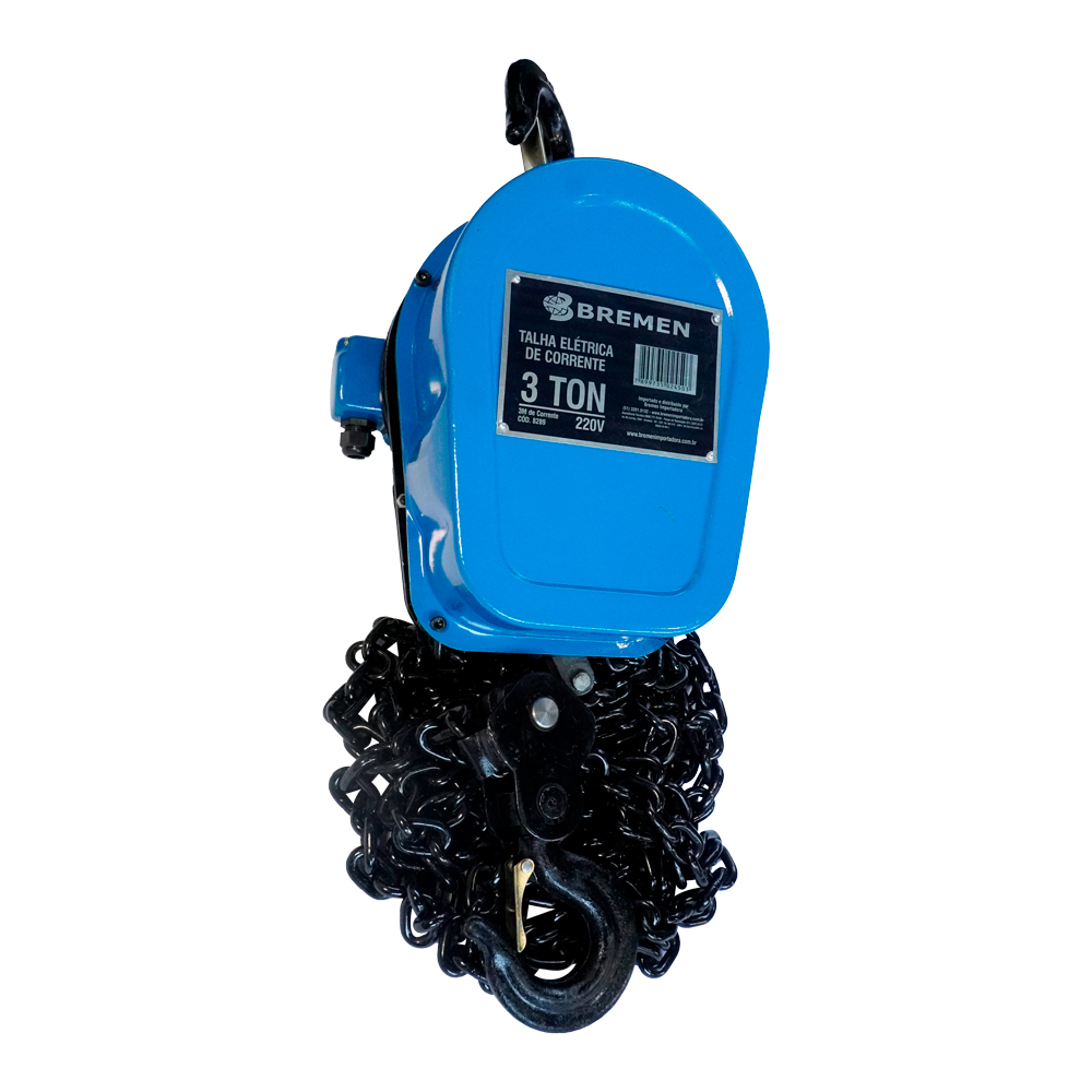 Talha Elétrica de Corrente • 220 V • 3000 kg • Elevação de 3 m